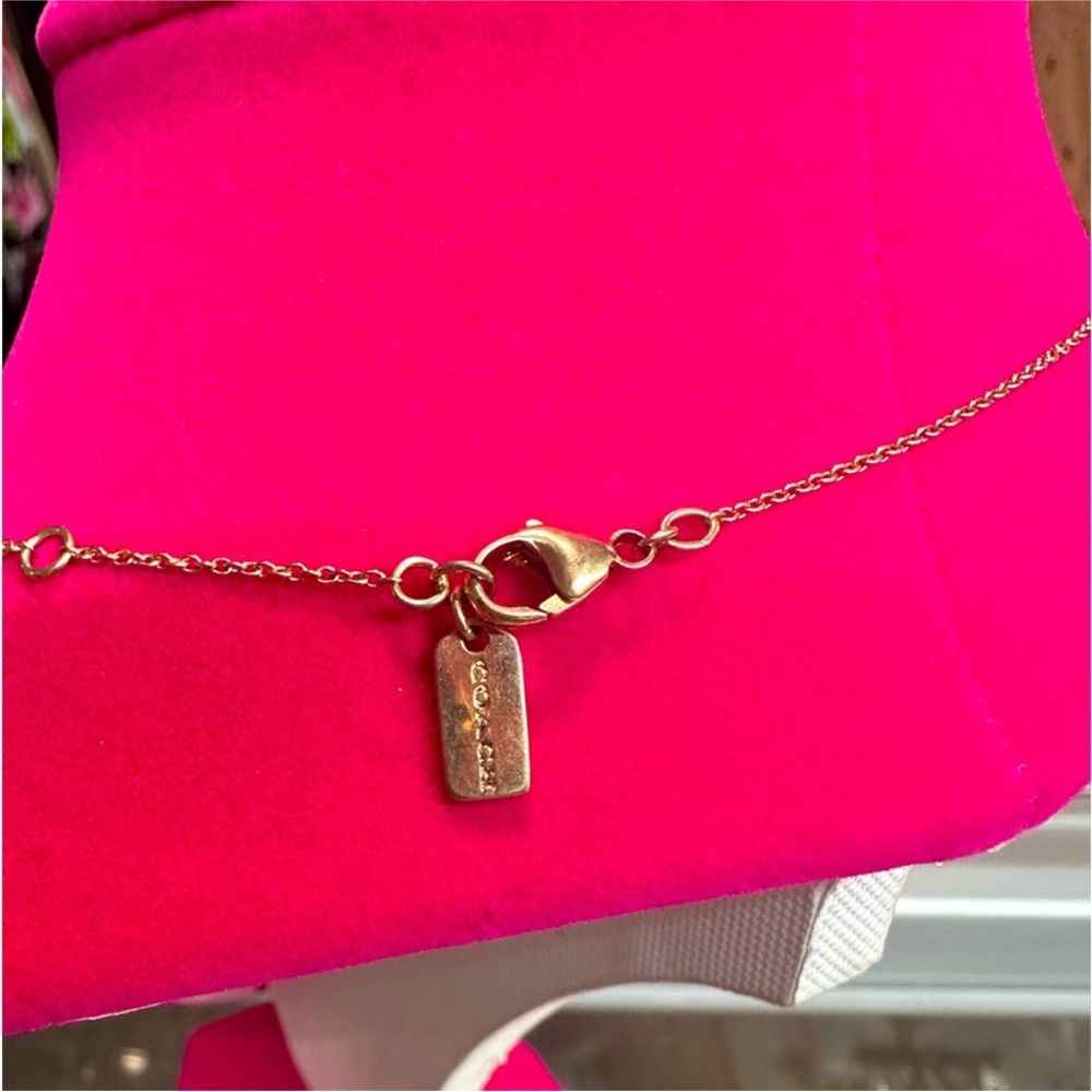 Coach Mini Demi Fine Skull Necklace. - Picture 3 of 3